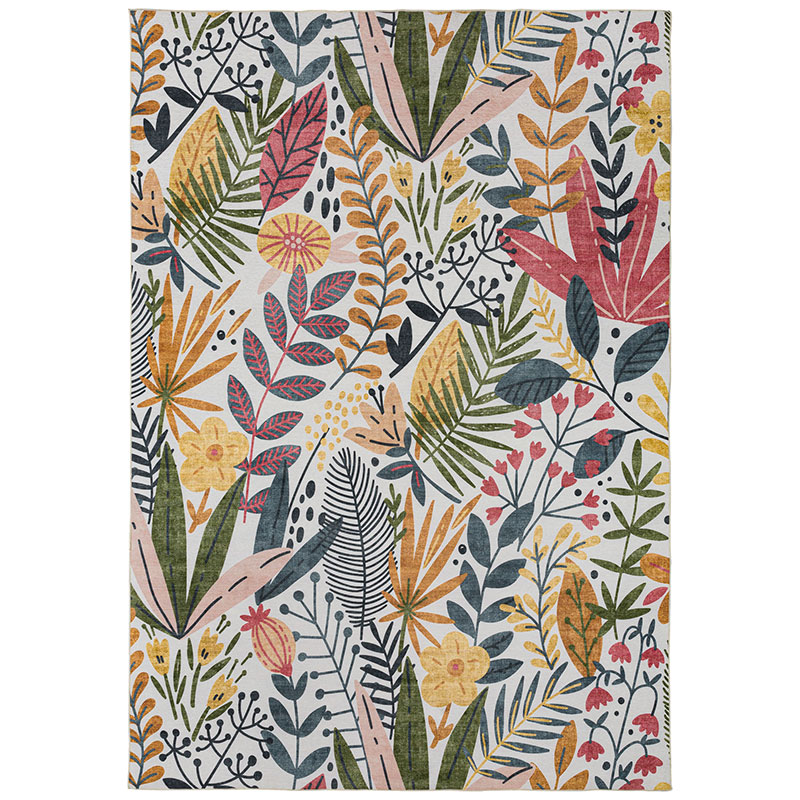 BLODWEN Outdoor Natural Modern Floral  Area Rug