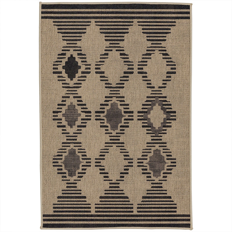 JUTA Machine Washable Moroccan Area Rug Brown/Black/Earth