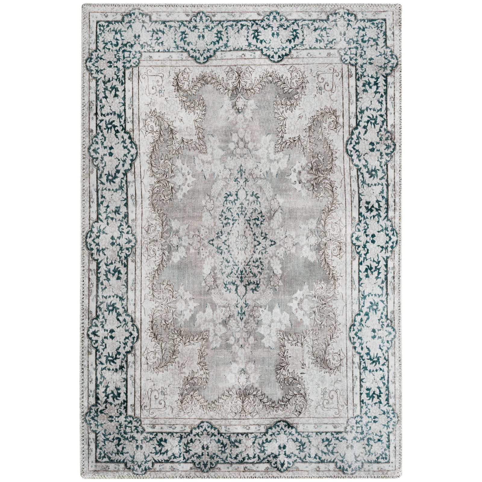 Camellia Machine Washable Vintage Distressed Area Rug