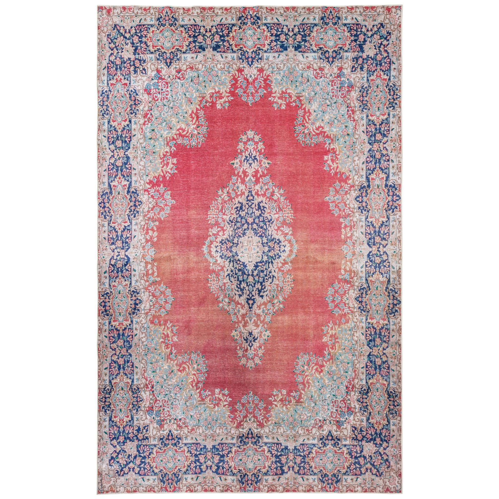 Machine Washable Vintage Distressed Area Rug
