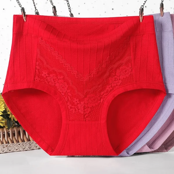 2022 Newest Plus Size LeakProof Lace Cotton Panties XL-6XL