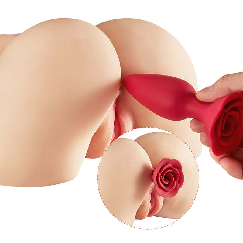 Full Bloom Rose Butt Plug: Safe Silicone Pleasure (8.3 inches)-BestGSpot