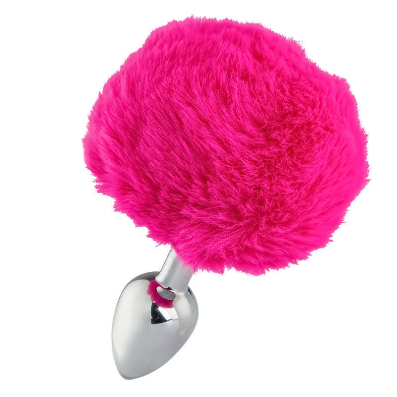 Metal Pink Hairball Base Butt Plug - 5.6 Inch-BestGSpot