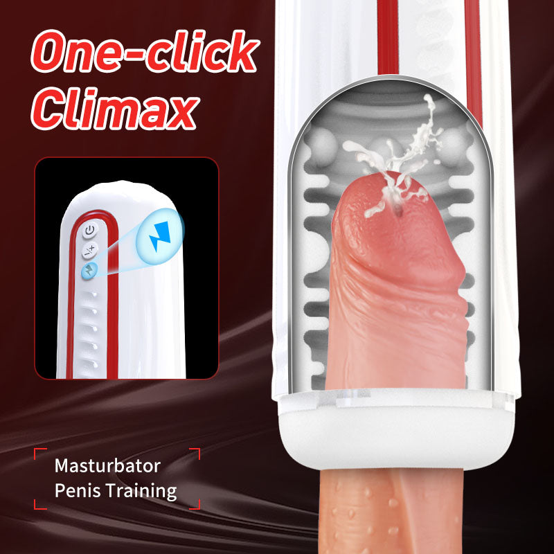 Caden One-Click Climax Moaning 7 Telescoping Vibrating Masturbation Cup-BestGSpot