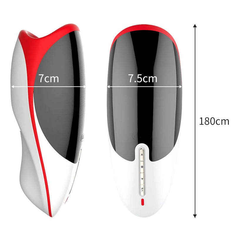 Leten 3 Vibrating 10-Frequency Desire Red Lips Masturbation Cup-BestGSpot