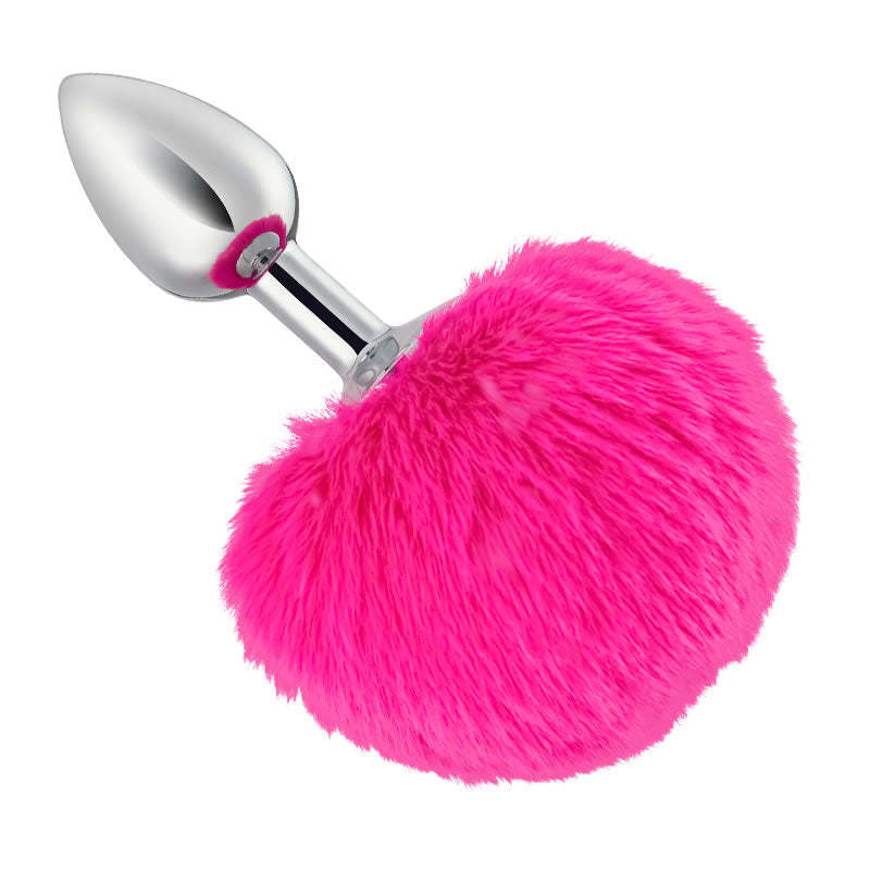 Metal Pink Hairball Base Butt Plug - 5.6 Inch-BestGSpot