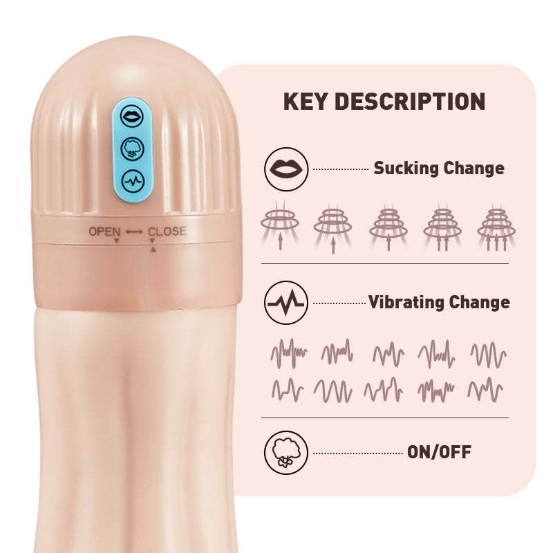 BestGspot 5 Sucking 10 Vibrating Vagina Masturbation Cup-BestGSpot