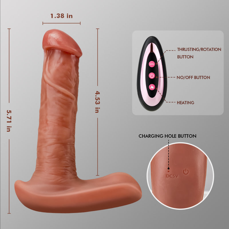 Thrusting Heating Remote Control Dildo Prostate Massager | Ultimate Pleasure Awaits-BestGSpot