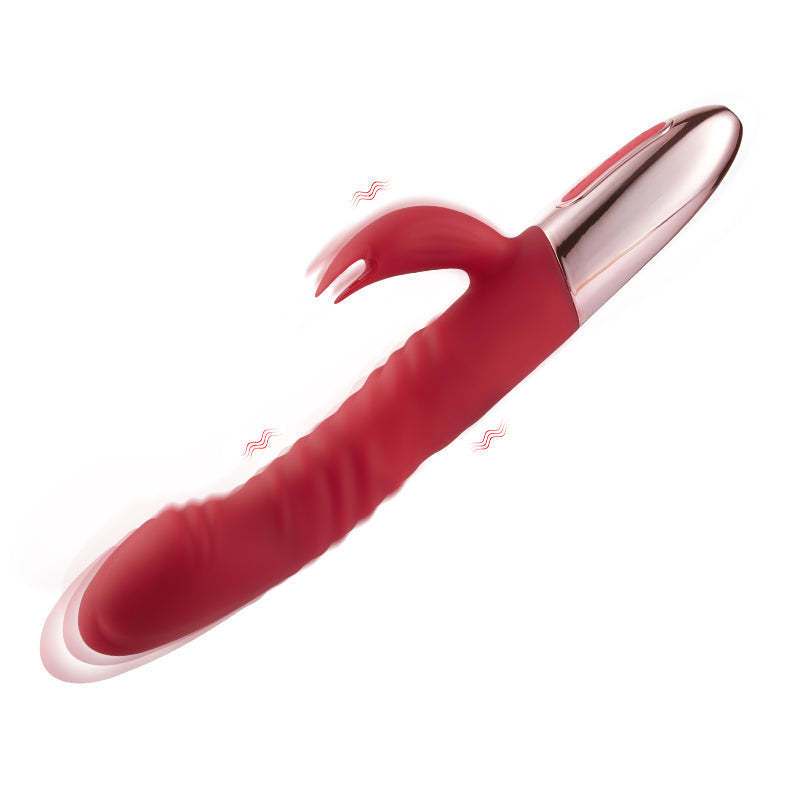 BestGspot G-Spot Retractable Burgundy Heated Vibrator-BestGSpot
