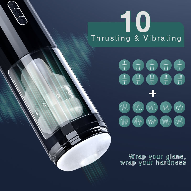 Edging 10 Powerful Thrusting Vibrating Automatic Male Masturbator Cup-BestGSpot