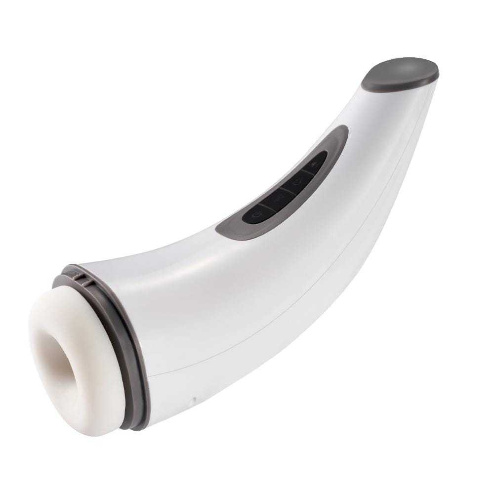 Curved Handle: 7 Vibrating, 3 Sucking, Heating Voice Masturbation Cup-BestGSpot