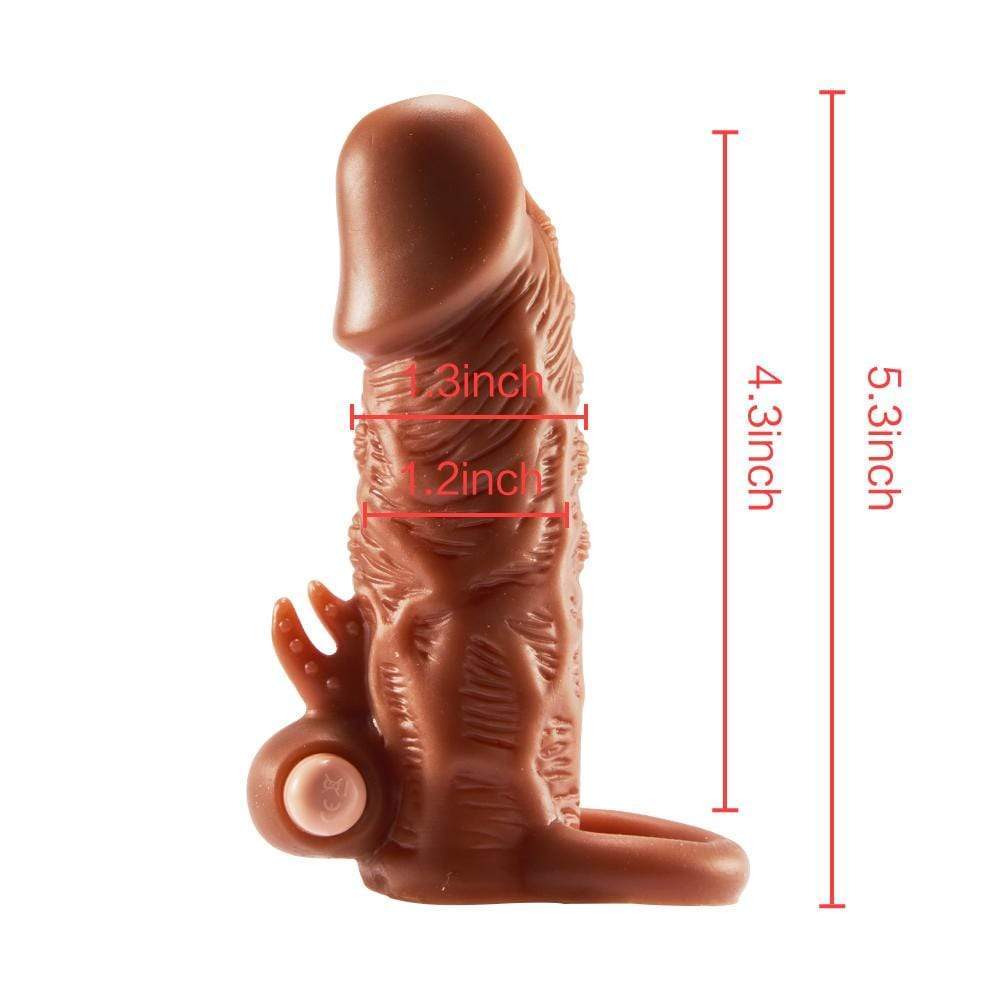 5.3" Thicken Lengthen Vibrating Penis Sleeve-BestGSpot