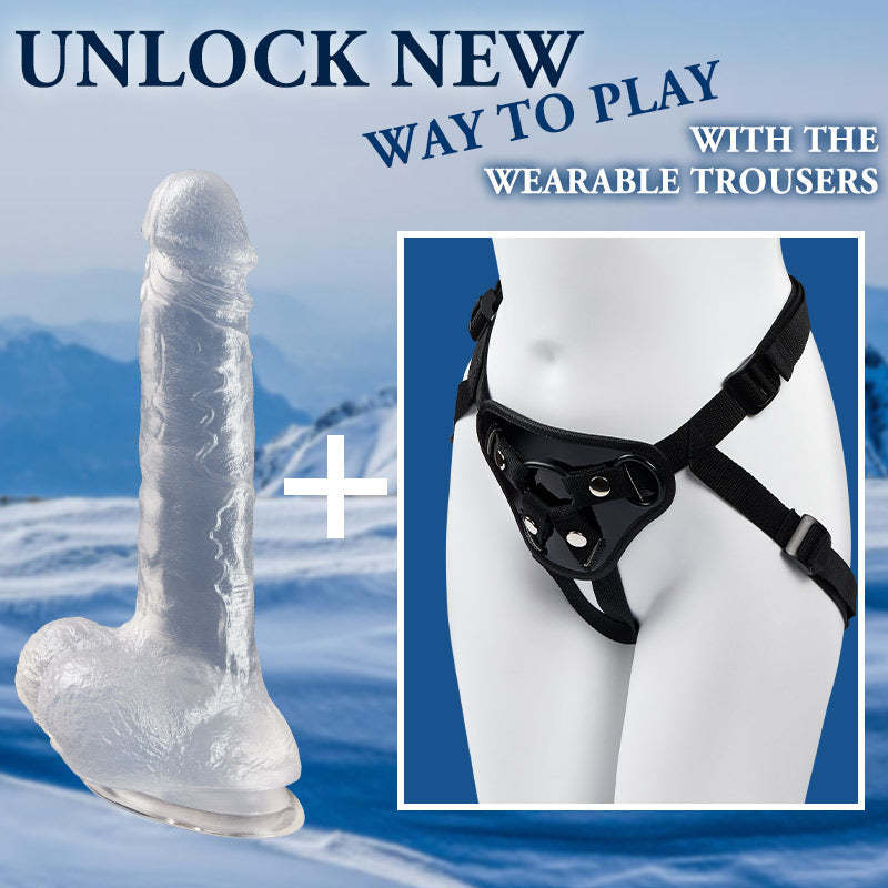 AcameJoy Manual Transparent 7.4" Suction Cup Large Dildo-BestGSpot