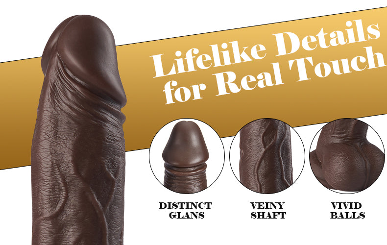 Warren 6 Thrusting 10 Vibrating Rotating Lifelike Dildo 8.7 Inch with Suction Cup