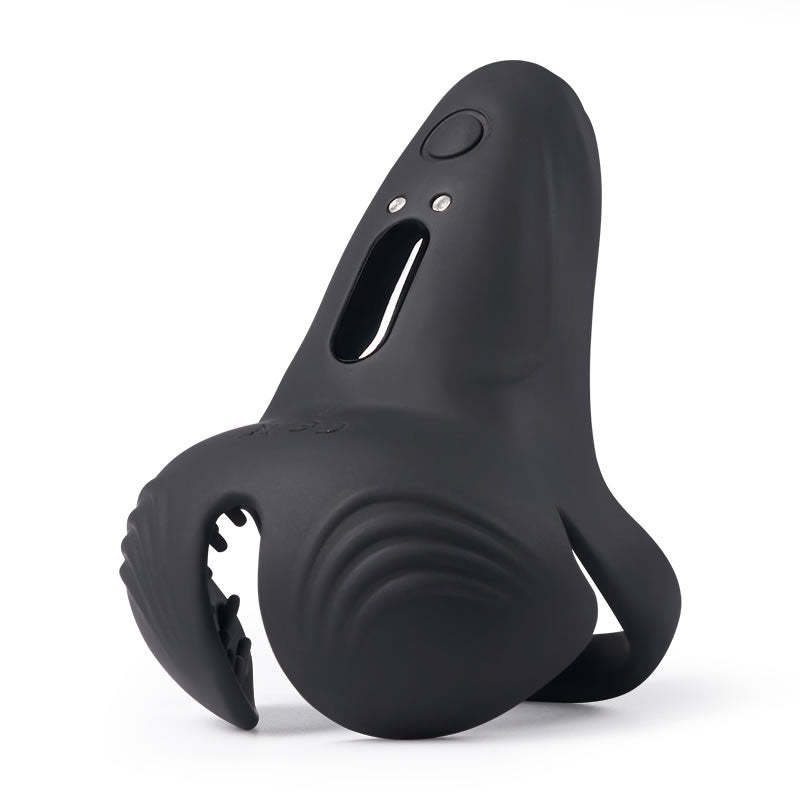Sensation Bliss: 10-Pattern Vibrations Balls Dense Tickler Penis Ring!-BestGSpot