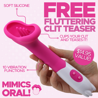FREE - Silicone Oral Simulating Clit Vibrator - Add to Your Cart!