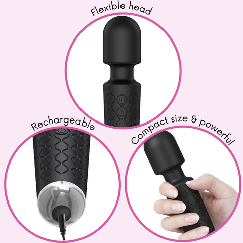 Flexible head. Rechargeable. Compact size and powerful.