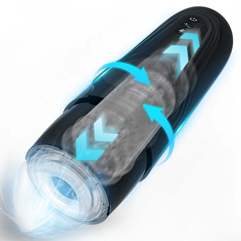 7 Thrusting, 7 Vibrating Hands-Free Masturbation Cup with Suction Base-BestGSpot