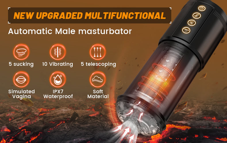 Eder-5 Sucking 5 Telescoping 10 Vibrating Automatic Male Masturbator