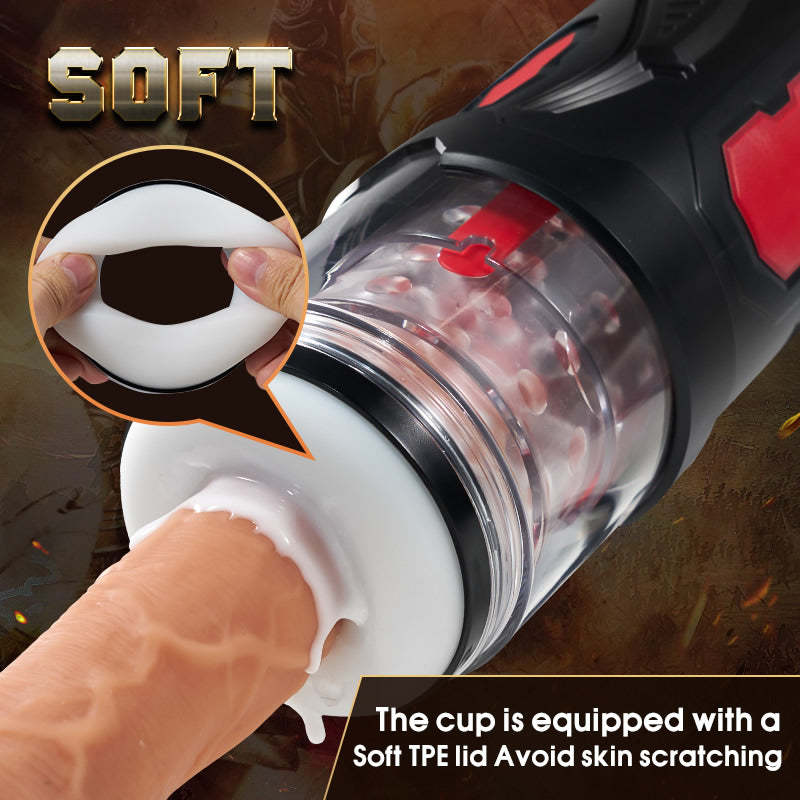 7 Thrusting Rotating Visible Suction Cup Masturbation Cup-BestGSpot