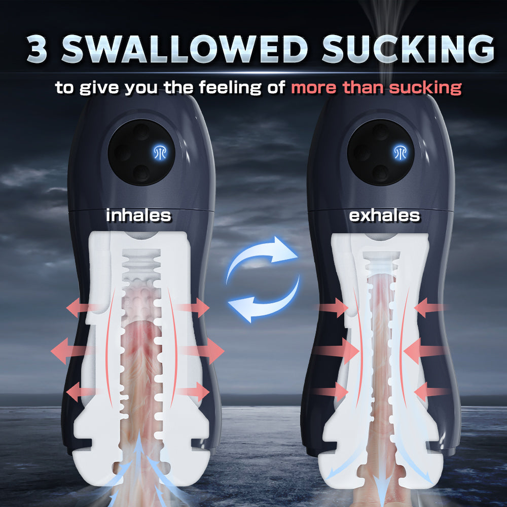 3 Swallowed Suctions and 10 Vibrations Blowjob Male Masturbator-BestGSpot