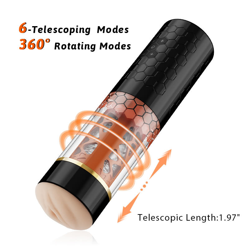 Master 6 Telescoping Rotating Hands-Free Masturbation Cup-BestGSpot