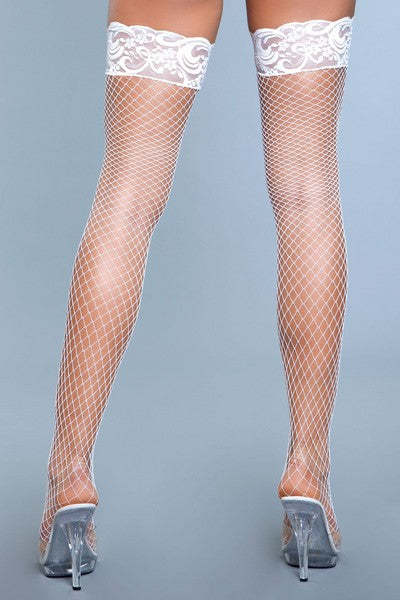 Amber Lace Top Fishnet Thigh Highs-BestGSpot