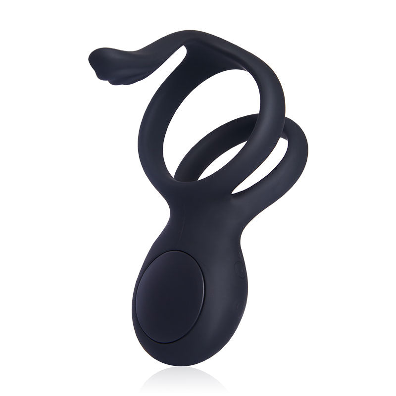 Hot Vibration Stimulating Remote Control Double Cock Ring for Couple Play-BestGSpot