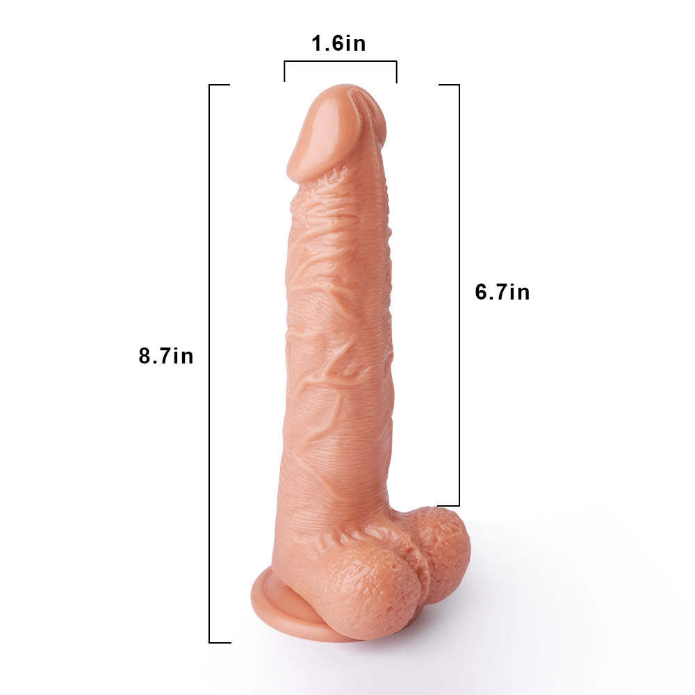 Jeusn 8.7-Inch Wired Remote Vibration Rotation Dildo - Unleash Sensual Bliss-BestGSpot