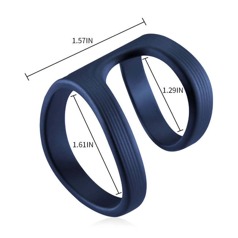 The Perfect Blend of Pleasure and Comfort Dual Rings Indigo Blue Penis Ring Male Enhancement-BestGSpot