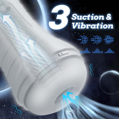 3 Sucking and Vibrating Masturbators Cup Electric Pocket Pussy Male Stroker Toy-BestGSpot