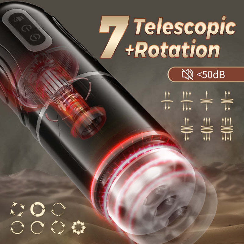 Effortless Fun Masturbation Cup with Telescoping and Spinning Action-BestGSpot