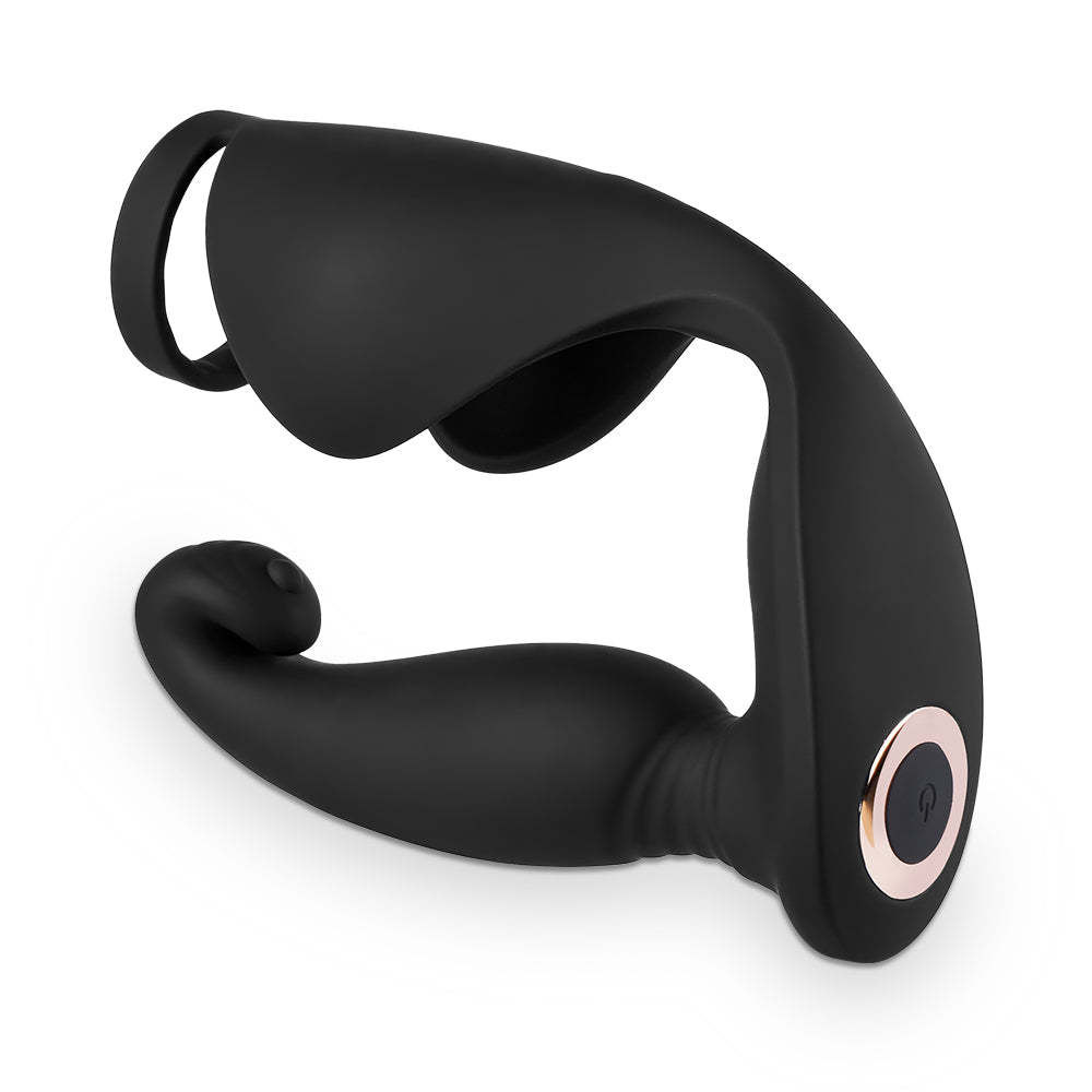 S-HANDE Versatile Vibrating Remote Control Cock Ring Butt Plug Prostate Massager-BestGSpot