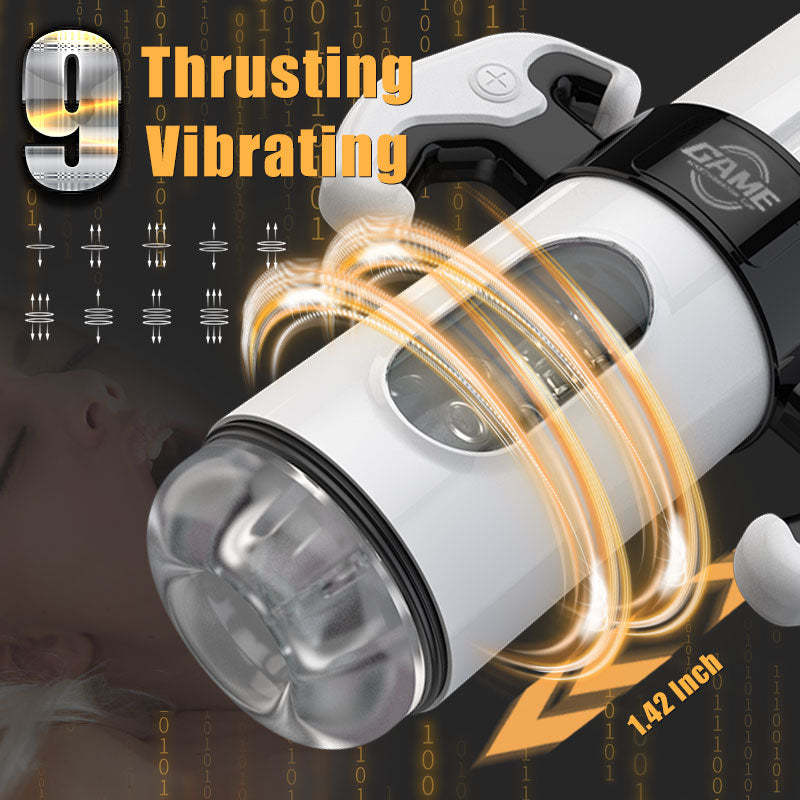 Calvin Gamepad 9 Thrusting Vibrating 2-in-1 Handheld Masturbation Cup-BestGSpot