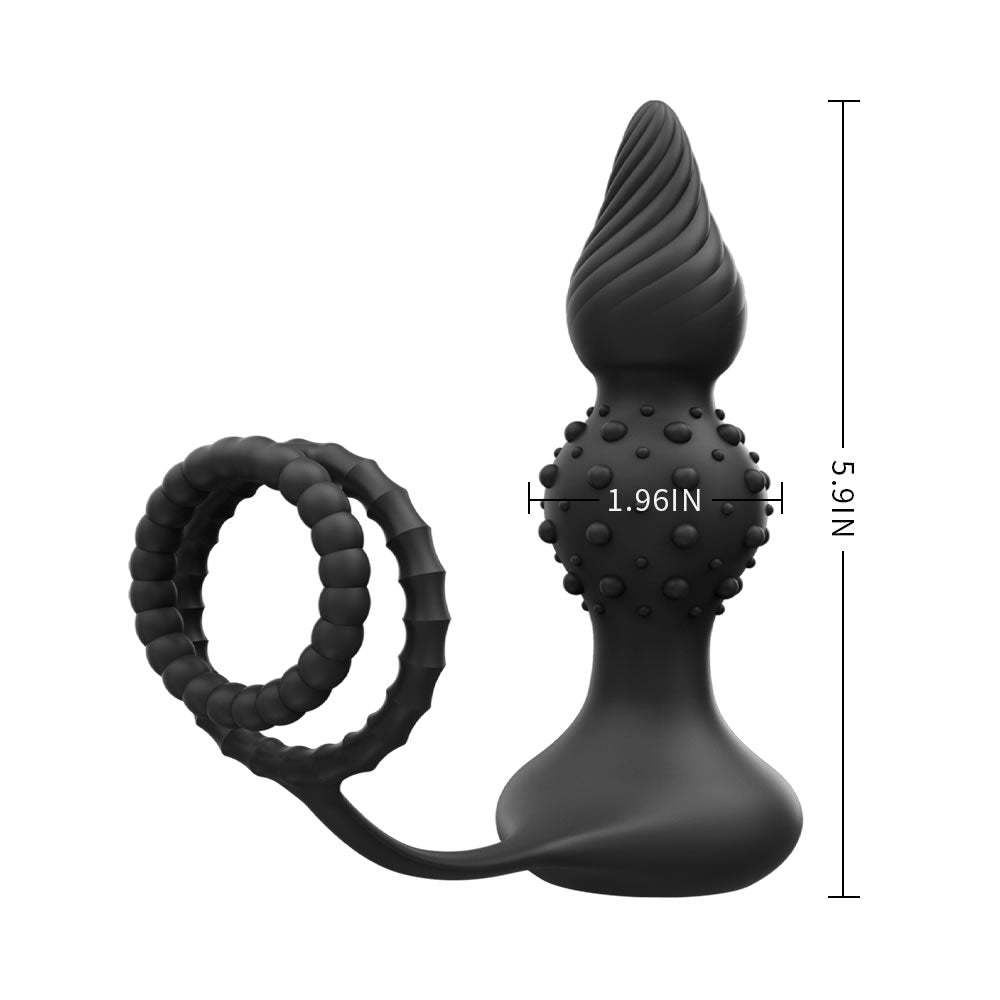 3-in-1 Remote Control Vibration Penis Ring with Anal Plug - Ultimate Pleasure Combo-BestGSpot
