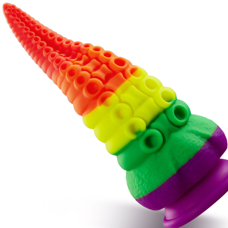 Orlagh 8.66-Inch Tentacle Silicone Rainbow Dildo with Suction Cup-BestGSpot