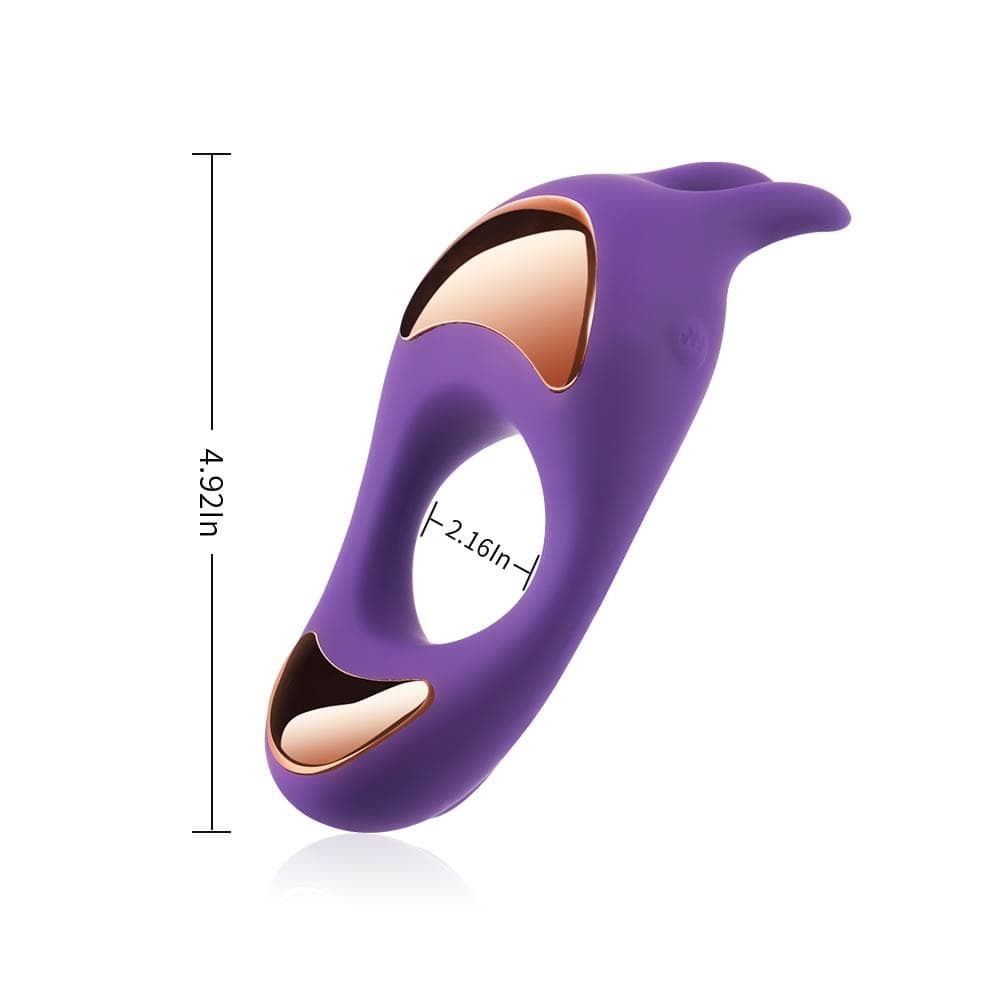 9 Vibrating Rabbit Silicone Multifunctional Cock Ring-BestGSpot