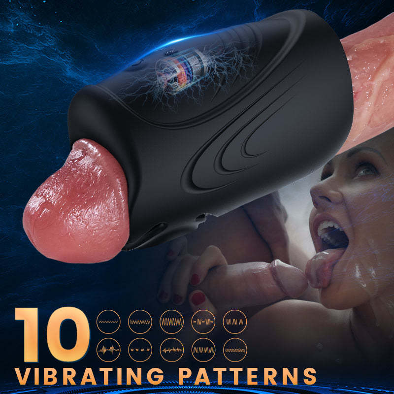 Boner 2-in-1 Flexible Handheld 10 Vibrating Stamina Training Male Masturbator-BestGSpot