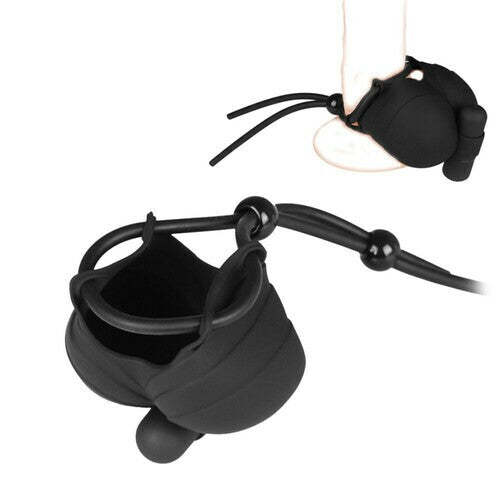 Soft Silicone 10-Speeds Vibration Scrotum Cap Cock Ring-BestGSpot