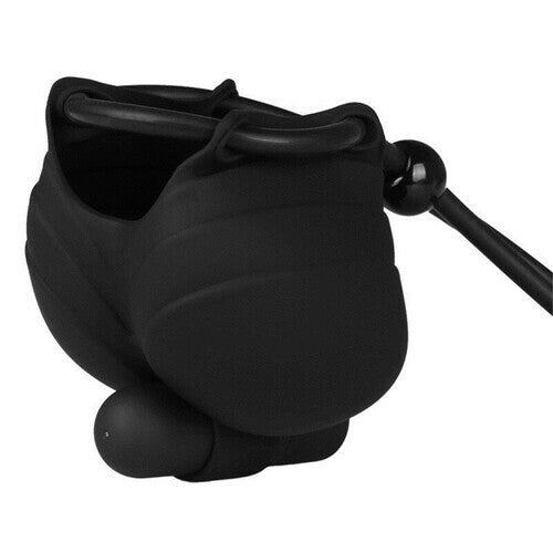 Soft Silicone 10-Speeds Vibration Scrotum Cap Cock Ring-BestGSpot