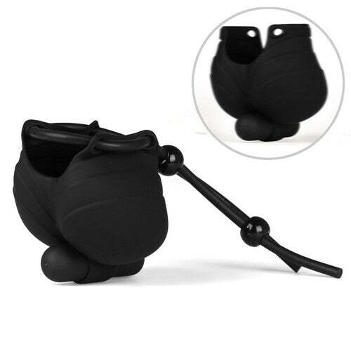Soft Silicone 10-Speeds Vibration Scrotum Cap Cock Ring-BestGSpot