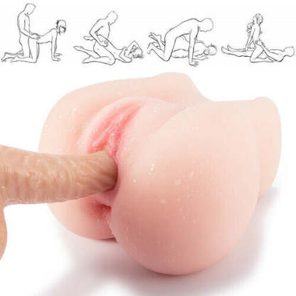 Male Masturbator Sex Toy with 2 Holes-BestGSpot