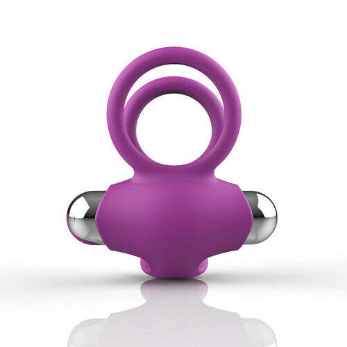 Rechargeable Vibrating Dual Cock Rings-BestGSpot