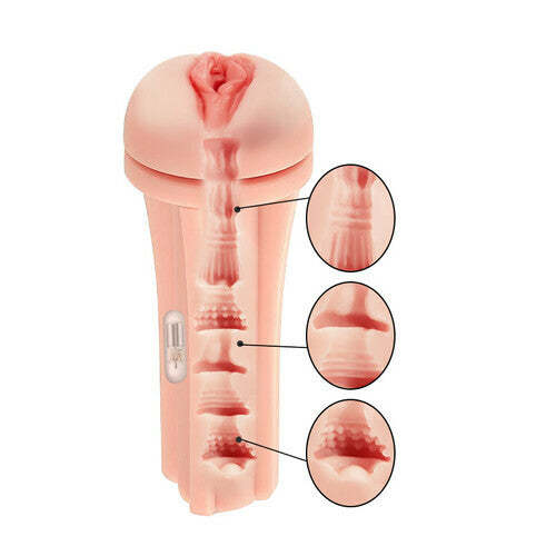 Realistic Pleasure 10 Vibrating Modes Masturbator Cup-BestGSpot