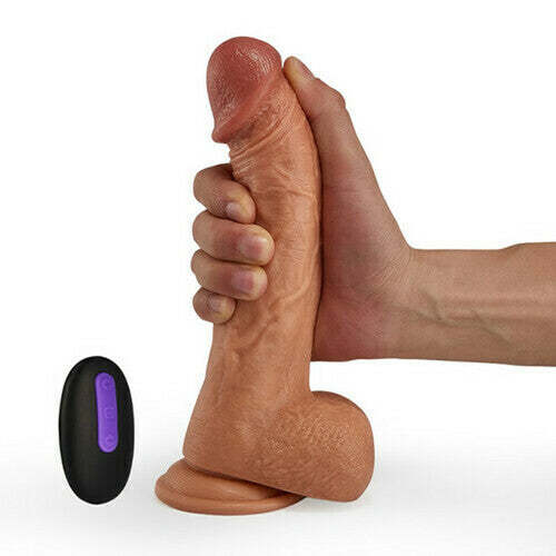 9-Inch Realistic Dildo - Powerful Vibrating Remote Control-BestGSpot