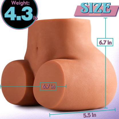 4.3lb Muy Sexy Latin Virgin Adrianna Cowgirl Dual Entry Realistic Butt Masturbator-BestGSpot