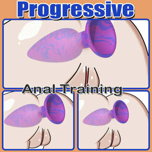 Eli Progressive Anal Training Flared Base Silicone Butt Plugs Set-BestGSpot