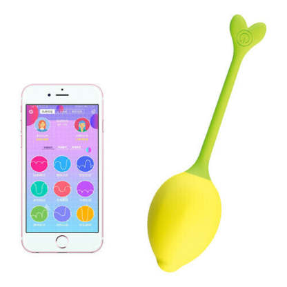 Miss 9 Vibrating Lemon Silicone Vaginal Training Kegel Balls with Voice Mode-BestGSpot