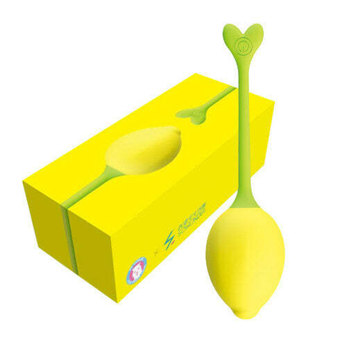 Miss 9 Vibrating Lemon Silicone Vaginal Training Kegel Balls with Voice Mode-BestGSpot