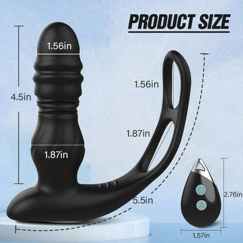 BestGSpot 7-Thrusting 7-Vibration Dual Cock Ring Prostate Vibrator-BestGSpot